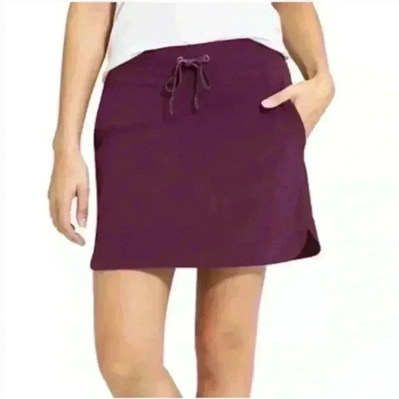 Athleta Midtown Skort Wild Bloom Purple Elastic Waist‎ Athleisure Womens Sz 2 - Picture 1 of 13